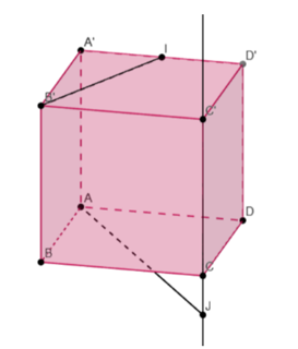 Trong không gian, cho hình lập phương \(ABCD.A'B'C'D'.\) Gọi \(I\) là trung (ảnh 1)