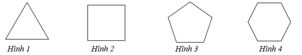 Trong các hình sau, hình nào là lục giác đều?. Biết rằng các cạnh trong mỗi hình bằng nhau. (ảnh 1)