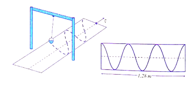 Một con lắc đơn có chiều dài dây treo l = 50 cm, vật nhỏ của con lắc là một bình chứa mực (ảnh 1)