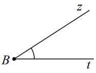 Viết tên góc ở hình dưới đây bằng kí hiệu là (ảnh 1)