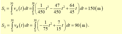 Sau 30 giây tính từ khi bắt đầu xuất phát, hai vận động viên cách nhau một khoảng bằng bao nhiêu mét? (ảnh 1)