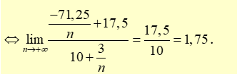 Lim {{u_n} - 5} / {10n + 3) bằng: (ảnh 2)