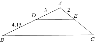 Cho hình vẽ dưới đây BC song song ED Độ dài EC là (ảnh 1)