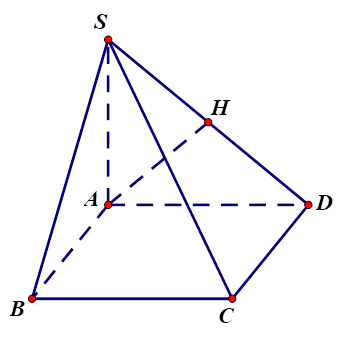 Cho hình chóp S.ABCD có đáy ABCD là hình chữ nhật AD = 2a. Cạnh bên SA = 2a và vuông góc với đáy. Tính khoảng cách giữa hai đường thẳng AB và SD (ảnh 1)