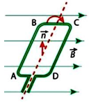 Để tạo ra dòng điện xoay chiều, người ta cho một khung dây dẫn phẳng ABCD (ảnh 1)