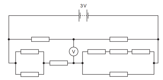 Một mạch điện được thiết lập như hình minh họa, được cung cấp bởi pin 3 V . (ảnh 1)