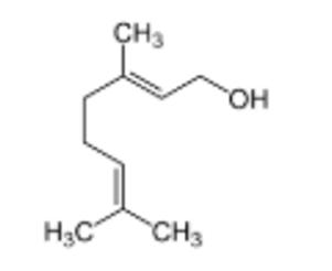 Geraniol (có trong tinh dầu hoa hồng) có công thức như sau:  Phát biểu nào sau đây về geraniol là sai? (ảnh 1)