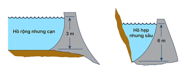 Hình vẽ mô tả thiết kế kề của hai đập nước; đập nước A ở hồ rộng (ảnh 1)