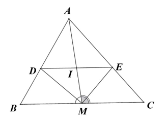 Cho Delta ABC, trung tuyến AM, đường phân giác của (ảnh 1)