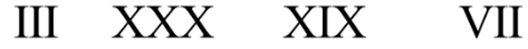 Số La Mã nào sau đây không có tâm đối xứng? (ảnh 1)