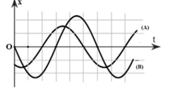 Đồ thị li độ theo thời gian của hiệu điện thế và cường độ dòng điện có cùng tần số được cho như hình vẽ bên. Độ lệch pha dao động của i so với u là (ảnh 1)