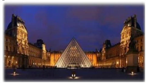 Bảo tàng Louvre (Pháp) có một kim tự tháp hình chóp tứ giác đều bằng kính có chiều cao (ảnh 1)