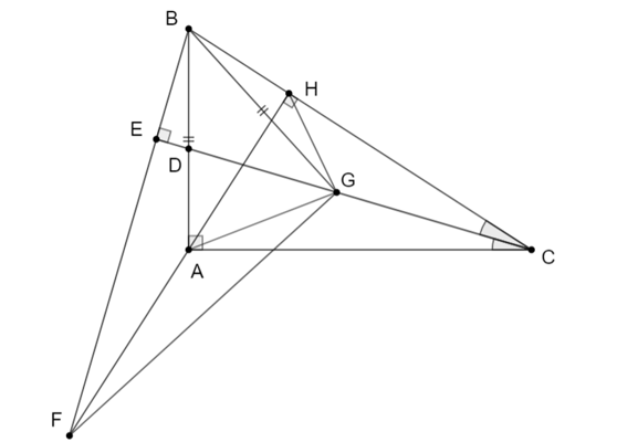 Cho tam giác ABC vuông tại A, đường cao (ảnh 1)