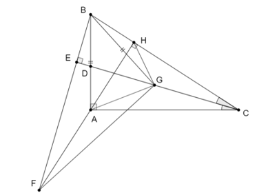 Cho tam giác ABC vuông tại A (ảnh 1)