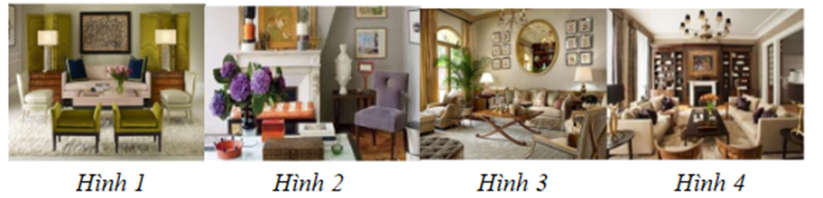 Thiết kế nội thất trong ngôi nhà của hình nào dưới đây không tuân theo quy tắc đối xứng (cân bằng)? (ảnh 1)