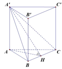 Cho hình lăng trụ đứng ABC.A'B'C' có đáy là tam giác đều cạnh a (ảnh 1)