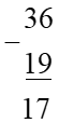 Con hãy điền số hoặc chữ số thích hợp vào ô trốngTính giá trị phép tính: 36-19 (ảnh 3)