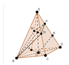 Cho hình chóp S.ABCD có đáy là hình thoi tâm \(O\), cạnh \(a\) (ảnh 1)