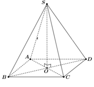 Cho hình chóp tứ giác đều S.ABCD có tất cả các cạnh đều bằng 2. Khoảng cách từ đỉnh đến mặt đáy bằng bao nhiêu? (làm tròn kết quả đến hàng phần trăm) (ảnh 1)
