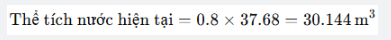A cylindrical water tank has a diameter of 4 meters and a height of 3 meters. The tank is filled with (ảnh 4)