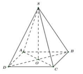 Gọi O là tâm của đáy. Tính độ dài SO? (ảnh 1)