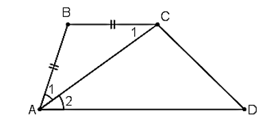a) Tính độ cao của con diều so với mặt đất.  b) Cho tứ giác \[ABCD\] có\(AB = BC,\,\)\(AC\) là tia phân giác của góc A (ảnh 2)