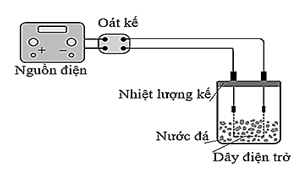 Để x&aacute;c định nhiệt n&oacute;ng chảy ri&ecirc;ng của nước đ&aacute;, c&oacute; thể tiến h&agrave;nh th&iacute; nghiệm ở &aacute;p suất ti&ecirc;u chuẩn 1 atm (ảnh 1)
