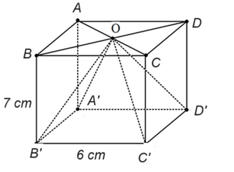 Cho hình hộp chữ nhật có các kích thước như hình vẽ. (ảnh 1)