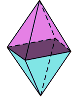 Bạn Hà làm một cái lòng đèn hình quả trám (như hình bên) là hình ghép từ hai hình chóp tứ giác đều có cạnh đáy (ảnh 1)