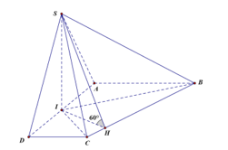 Cho h&igrave;nh ch&oacute;p S.ABCD c&oacute; đ&aacute;y ABCD l&agrave; h&igrave;nh thang vu&ocirc;ng tại (ảnh 1)