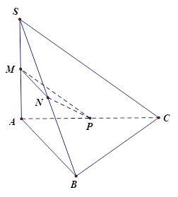 Cho hình chóp S.ABC có đáy là tam giác ABC vuông tại A và SA vuông góc (ABC). Khi đó: (ảnh 2)
