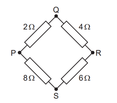 Bốn điện trở được nối trong một hình vuông như hình minh họa. (ảnh 1)