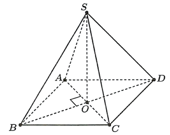 Cho hình chóp S.ABCD, đáy là hình thoi tâm O và SA = SC,SB = SD. Khi đó: (ảnh 1)