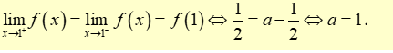 Hàm số đã cho liên tục tại điểm x = 1 khi và chỉ khi (ảnh 3)