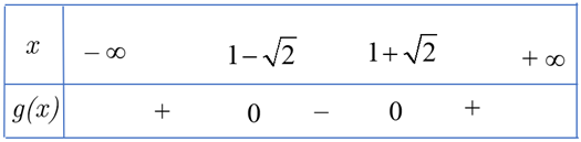 Giải các bất phương trình bậc hai:  a) x^2 - 1 lớn hơn hoặc bằng 0. b) x^2- 2x - 1 < 0.	c) (4 - 3x)( - 2(x^2) + 3x - 1) nhỏ hơn hoặc bằng 0 (ảnh 2)