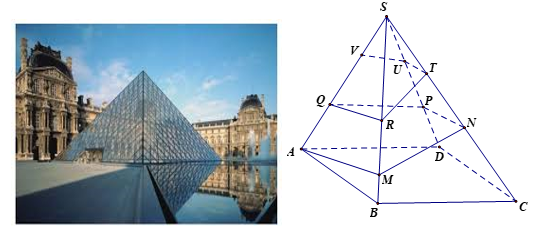 Để chuẩn bị ch&agrave;o đ&oacute;n năm mới xu&acirc;n B&iacute;nh Ngọ 2026, người ta cần trang tr&iacute; d&acirc;y đ&egrave;n Led quanh một to&agrave; nh&agrave; h&igrave;nh kim tự th&aacute;p l&agrave; h&igrave;nh ch&oacute;p tứ gi&aacute;c đều \(S.ABCD\). (ảnh 1)