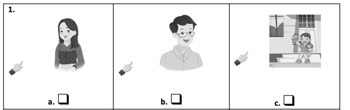 1. Listen and tick. (ảnh 1)