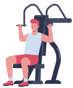 Listen and circle. Thông tin: “He goes to the gym.” → Hình ảnh A là một người đàn ông đang tập thể lực → khoanh A. (ảnh 1)