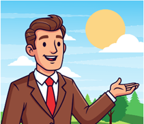 Task 1. Listen and draw lines. There is one example. Thông tin: “It is sunny today. Drink water, because it is hot outside.” → Trong hình  là dự báo trời nắng, và bảng tin nói rằng hãy uống nước → nối bức ảnh số 1 với D. (ảnh 1)