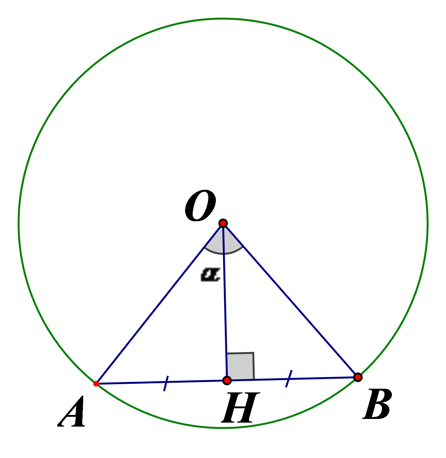 Cho đường tr&ograve;n \(\left( {0;5{\rm{\;cm}}} \right)\) l&agrave; mộ (ảnh 1)