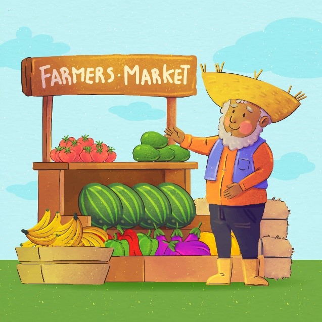  Read and write.           Farmer: Hi, kid. What do you want? Would you like watermelons?  You: _________. I would like 5 _______, please.  Farmer: Ok. And would you like oranges?  You: Yes, we would like ____ oranges, and 3 ______, too. (ảnh 2)