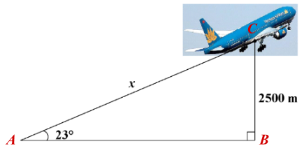 Theo đề, ta c&oacute; \[AC = 4,8\] m v&agrave; \[\widehat {BAC} = 32^\circ .\ (ảnh 2)