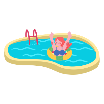 Listen and number. Thông tin: “She goes to the swimming pool.” → Hình ảnh B là một cô gái đang ở bể bơi → Điền B vào câu hỏi số 6. (ảnh 1)