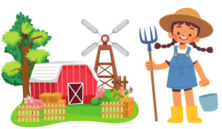 __________________________?                __________________________. Where does she work? - She works at a farm. She’s a farmer. (ảnh 1)