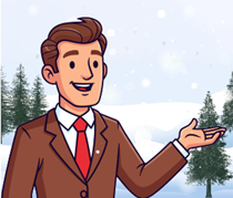 Task 1. Listen and draw lines. There is one example. Thông tin:  “Today, wear a scarf, a hat, gloves and a coat because it’s snowy.” → Trong hình là dự báo trời có tuyết, nên quàng khăn, đội mũ, đeo găng tay, và mặc áo khoác dày → nối bức ảnh số 5 với B. (ảnh 1)