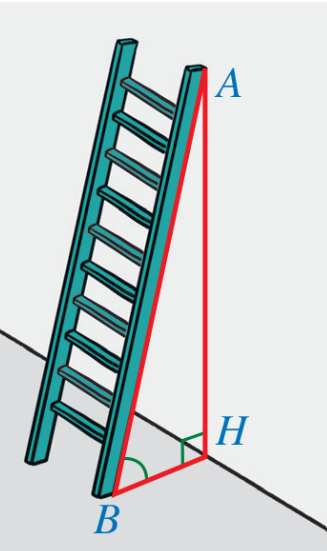 G&oacute;c tạo bởi cạnh \(AB\) v&agrave; phương nằm (ảnh 1)