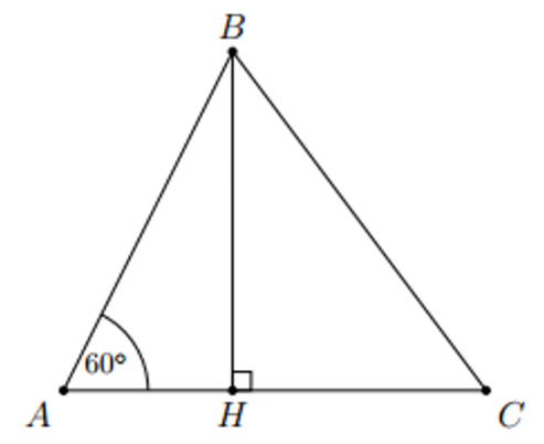 Ta c&oacute; \(BH = HC = \frac{{BC}}{2} = 6:2 = 3\); (ảnh 1)
