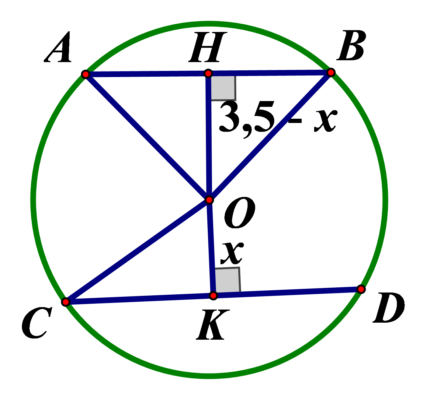 a) Kẻ \({\rm{OH}} \bot {\rm{AB}}\), ta có: \({ (ảnh 1)
