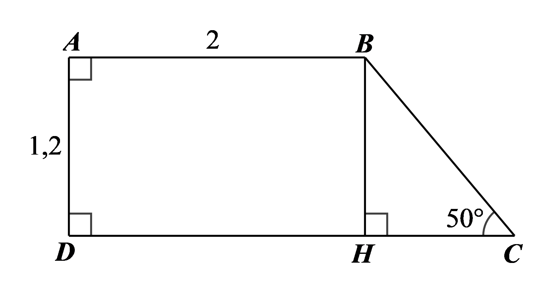 Kẻ \[BH \bot CD\] tại \[H.\]  Ta c&oacute; \[\widehat {BAD} = \widehat {A (ảnh 1)