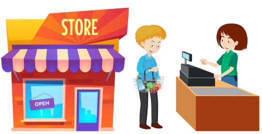 __________________________?                __________________________.Where does she work? - She works at a store. She’s a cashier. (ảnh 1)